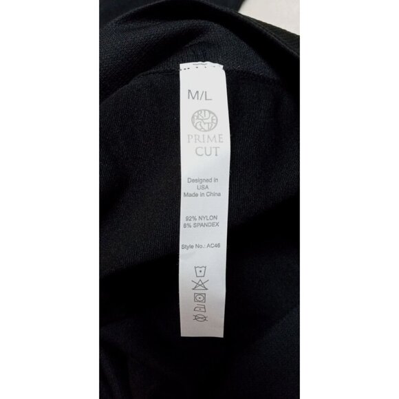 Prime Cut Womens Black Leggings Leather Stripe Size Medium/Large Run Small - Picture 3 of 7